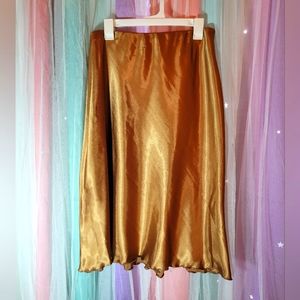 Nicole Miller ✨️ deep bronze metallic skirt